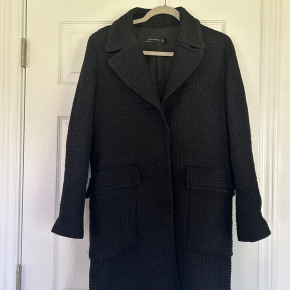 Black Zara Women’s Coat Size M - Picture 1 of 1